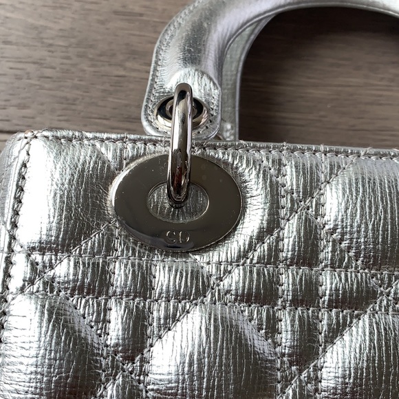 Small Lady DIOR bag silver full set - Picture 3 of 13